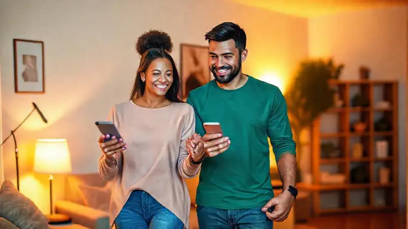 Qué orientaciones dan las apps sobre ahorro efectivo para parejas Pareja planifica futuro financiero felizmente