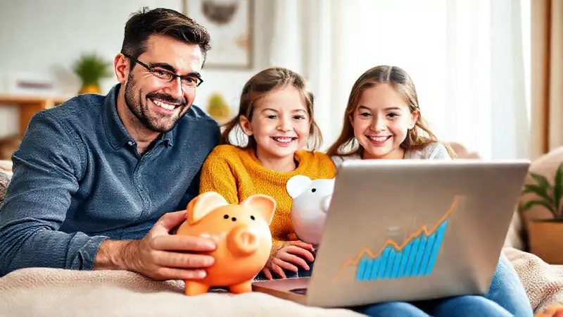 Qué herramientas pueden personalizarse para el ahorro familiar Familia prospera en un hogar cálido