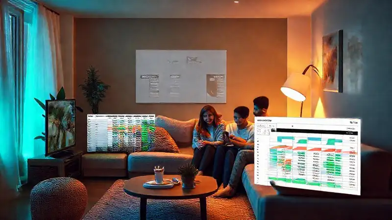 Cómo ayuda un software a planificar financieros del hogar Familia planea felizmente su futuro digital