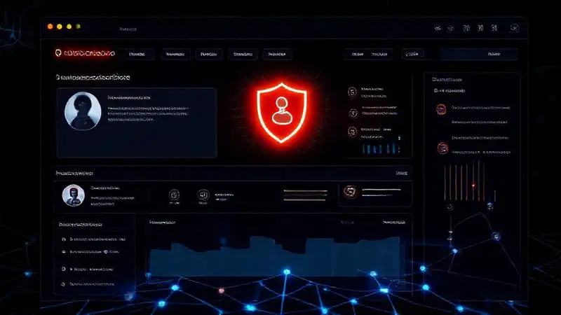 Interfaz de seguridad cibernética moderna y funcional