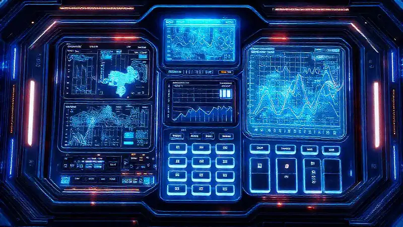 Calculadora futurista con diseño elegante