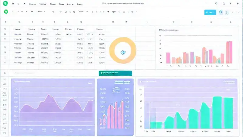 Una interfaz digital financiera clara y organizada