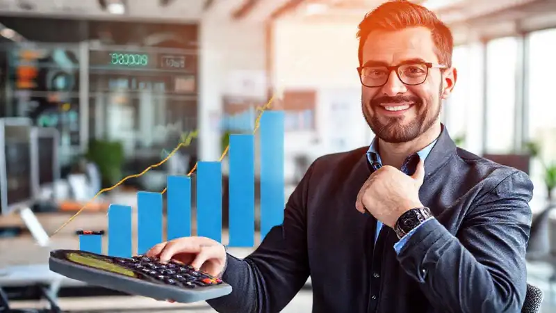 Planificación financiera visual, moderna y exitosa