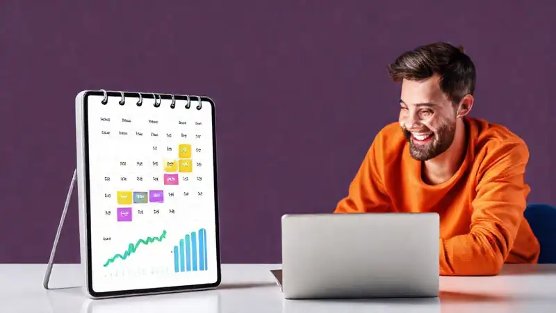 Calendario digital: libertad financiera y diseño moderno