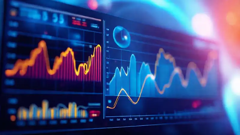 Visualizaciones financieras digitales, claras y optimistas