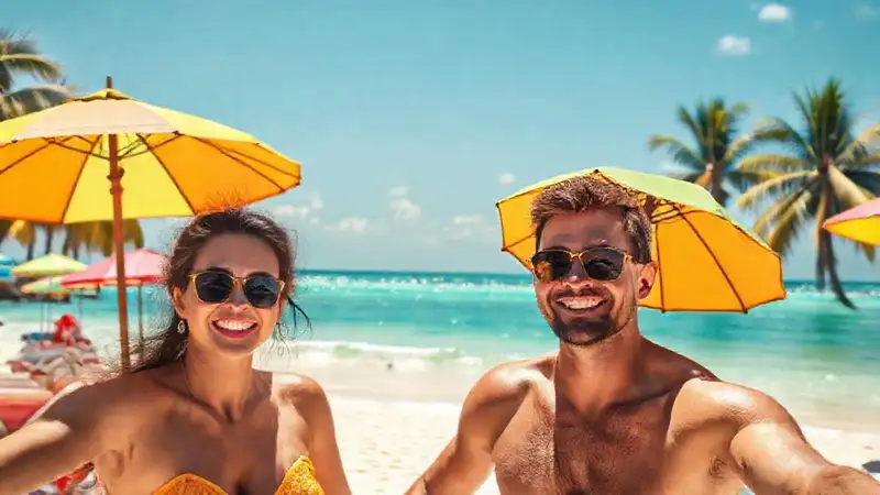 Qué aplicaciones ofrecen planificaciones de viaje prediseñadas Playa tropical