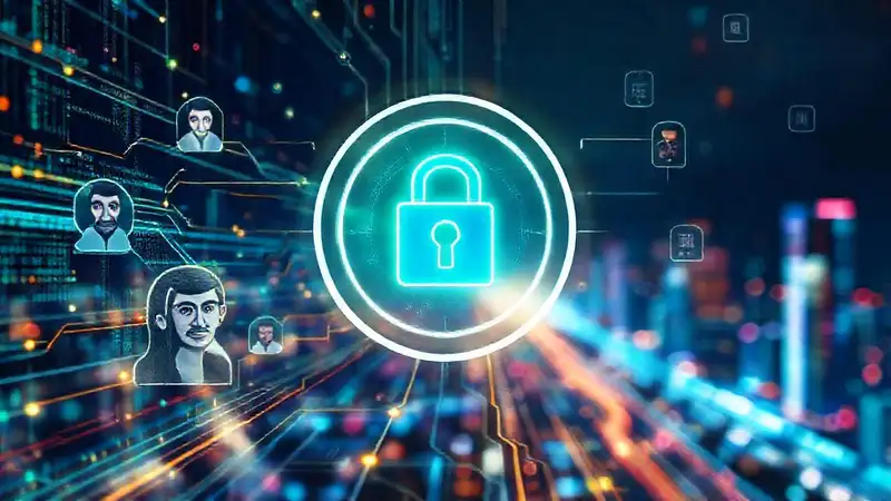 Tecnología digital segura y futurista