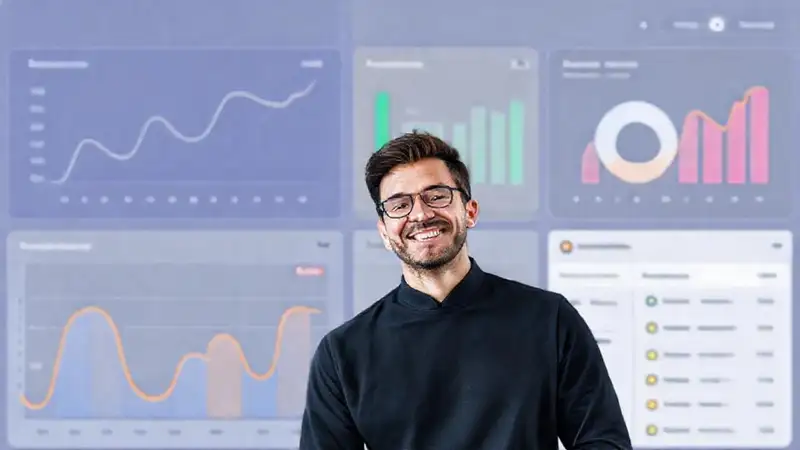 Interfaz digital optimista y sencilla