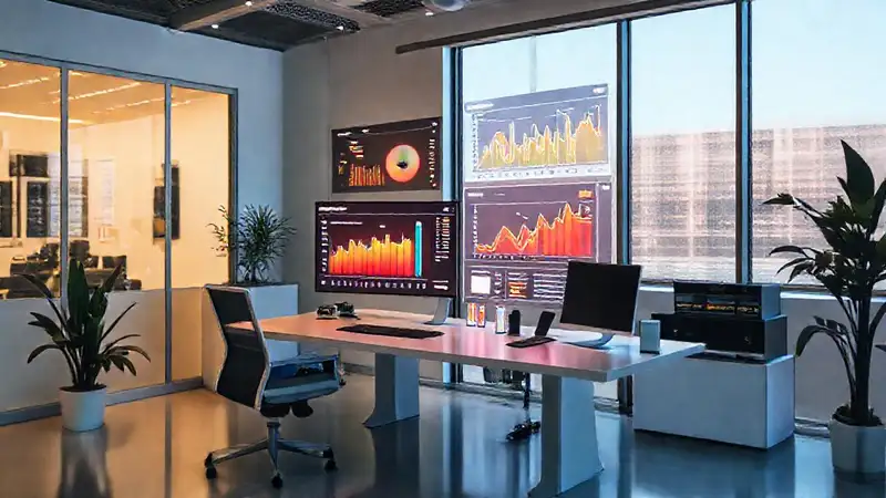 Oficina digital moderna y serena