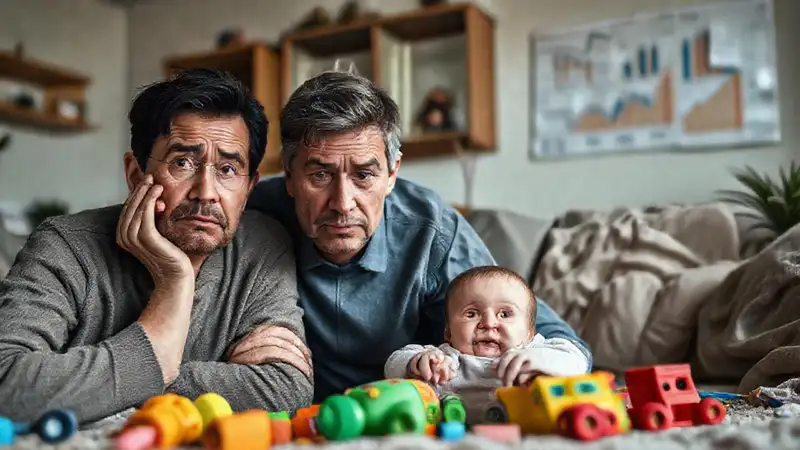 Familia preocupada, sueños y dificultades