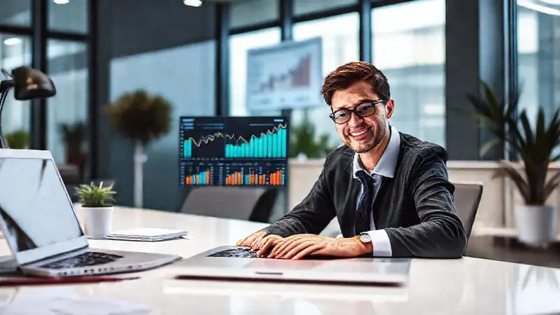 Qué herramientas permiten visualizar gastos e ingresos fácilmente Un contador trabaja en un entorno digital