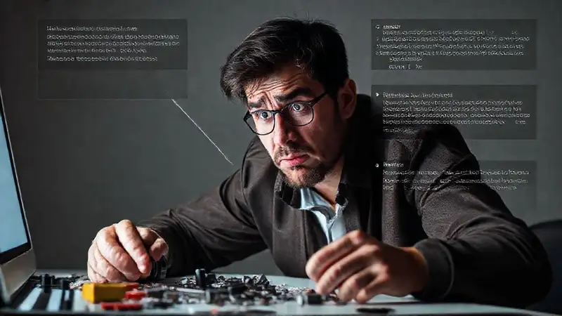 Un usuario frustrado enfrenta un fallo digital