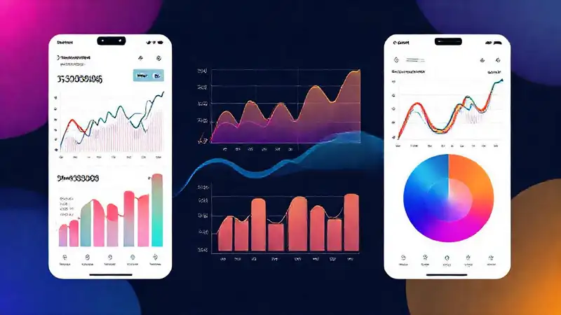 Gráficos financieros modernos y dinámicos ofrecen ingresos