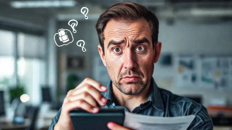 Un hombre frustrado comete un error financiero