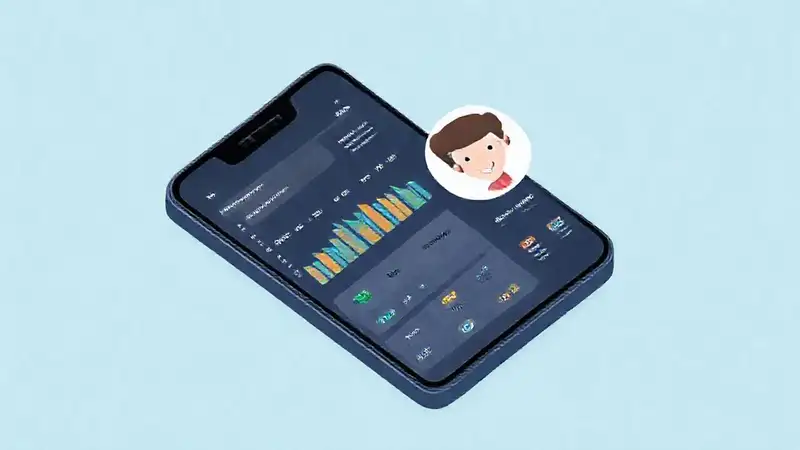 Un smartphone gestiona un presupuesto exitoso
