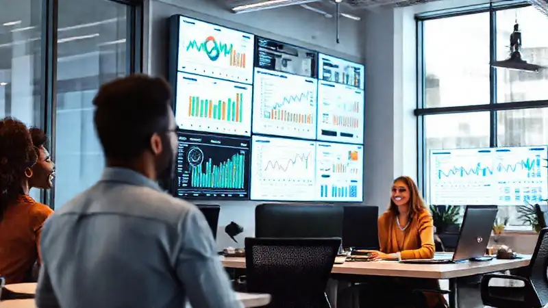 Hay herramientas automáticas que rastreen gastos y ahorros Oficina moderna fomenta éxito financiero y productividad