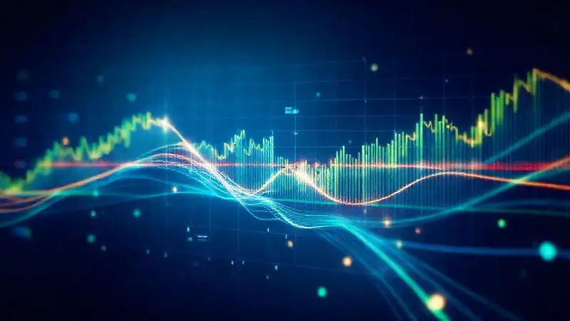Datos financieros visualizados digitalmente, diseño profesional