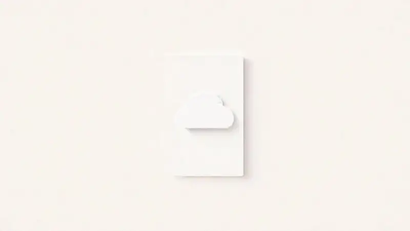 Cuaderno minimalista, nube y diseño limpio