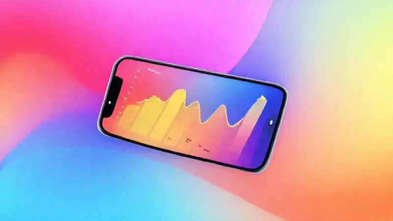 Gráficos financieros modernos y optimistas en pantalla