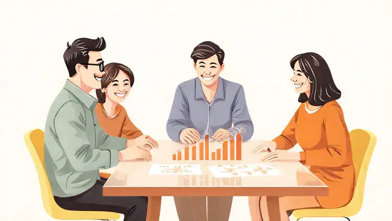 Familia colabora optimismo financiero