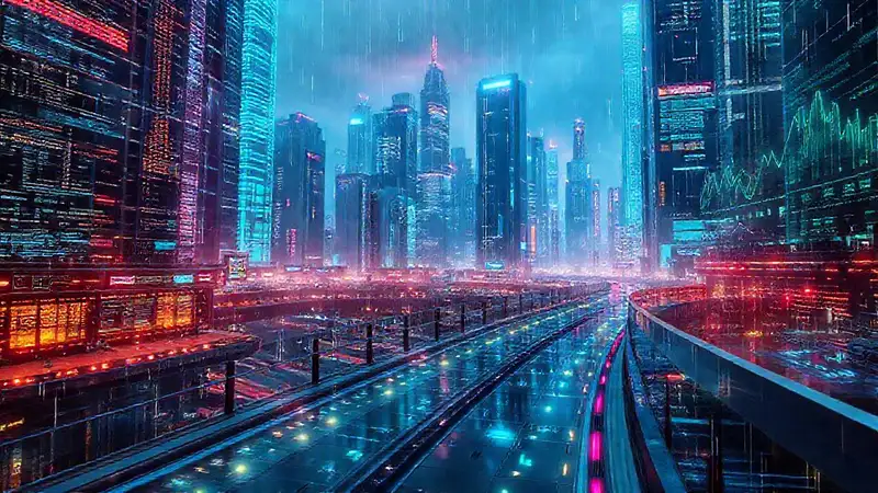 Cómo hace el software para pronosticar mis gastos futuros Ciudad futurista