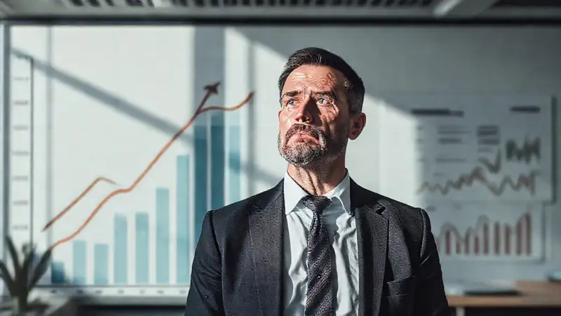 Gráficos financieros muestran riesgo y estrategia