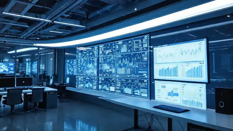 Oficina moderna: datos, calma y profesionalismo