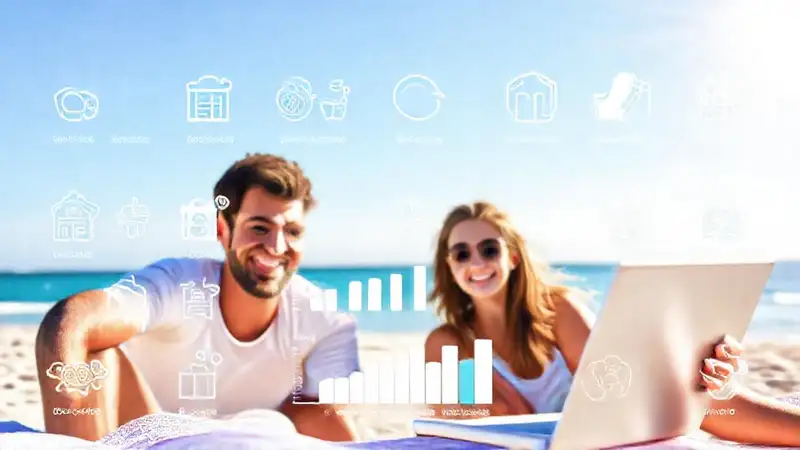 Cómo utilizar gráficos para entender mis gastos en vacaciones Vacaciones económicas y alegres se visualizan