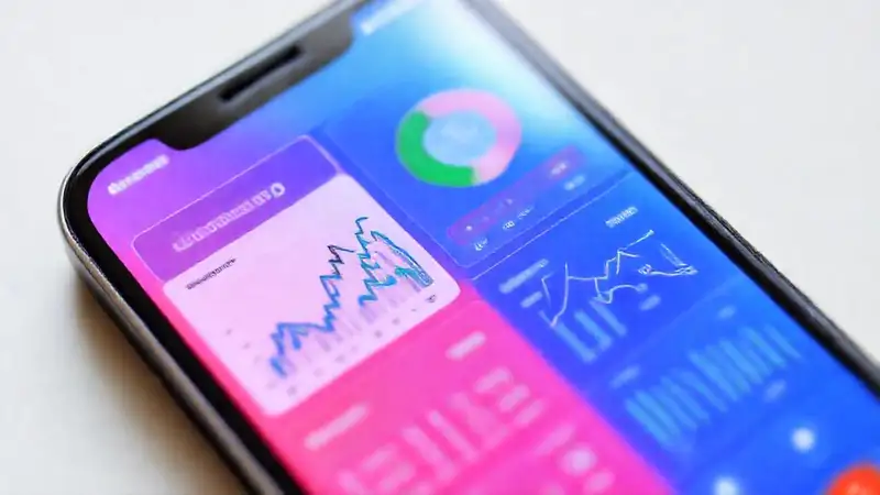 La aplicación muestra datos de crédito visualmente