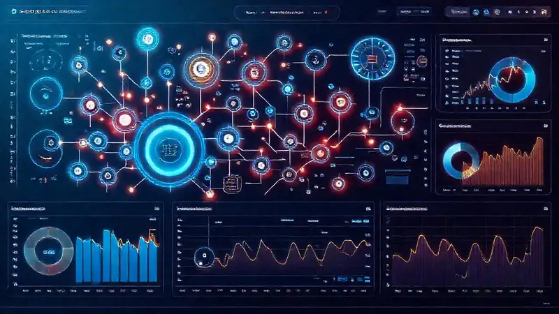 Visualizaciones de datos analíticas futuristas