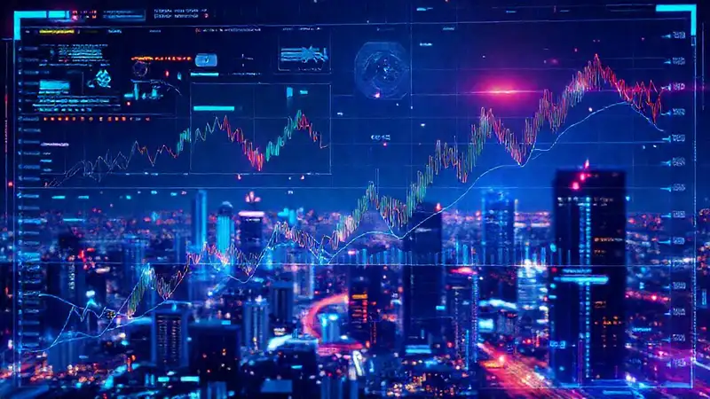 Visualización de datos futurista y dinámica