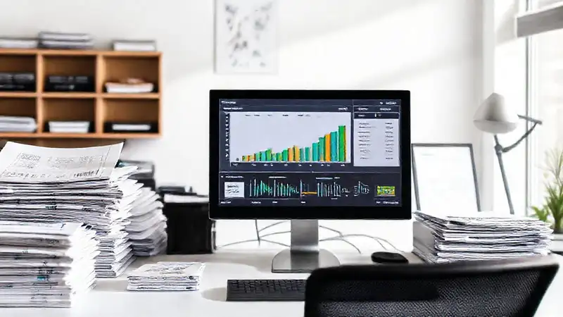 Un espacio de trabajo financiero optimista