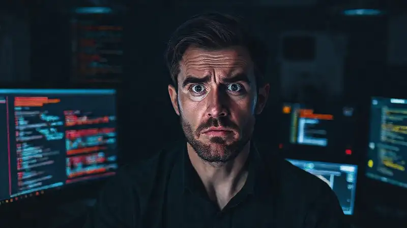 Un programador confundido enfrenta un caos digital