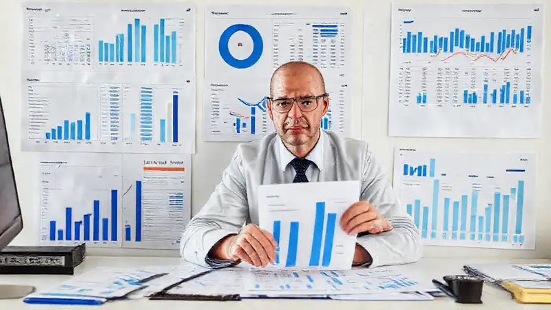 Análisis profesional de datos en oficina