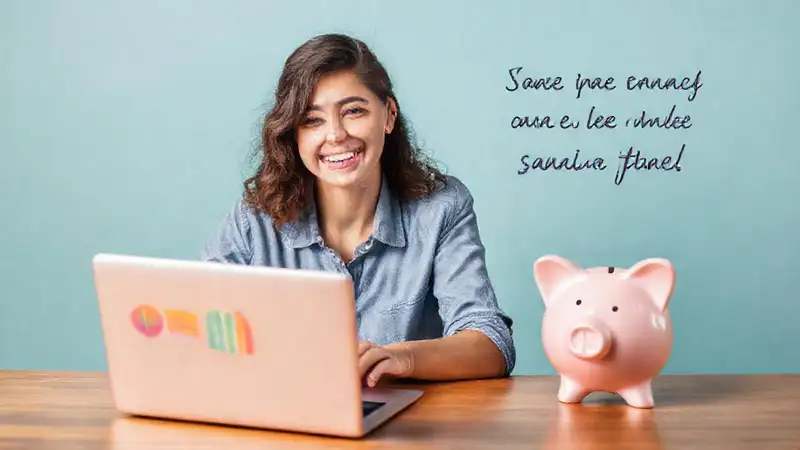 Una joven motivada ahorra con éxito