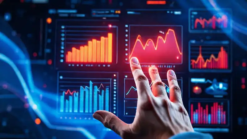 Interfaz digital moderna, clara y vibrante