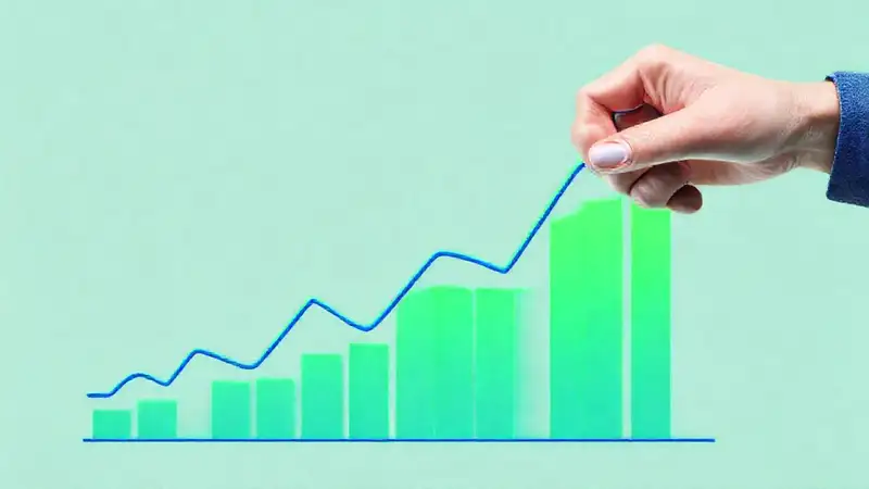 Crecimiento financiero: diseño profesional y optimista