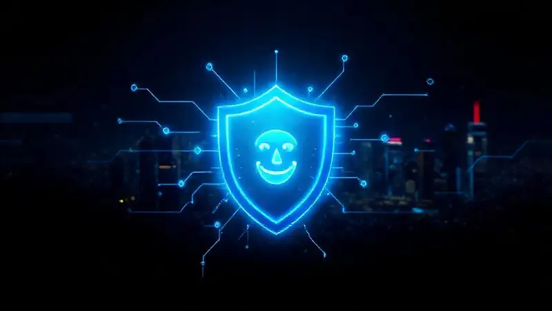 Seguridad digital protege la información brillante