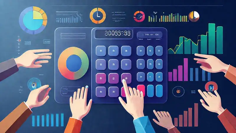 Calculadora moderna visualiza datos de forma optimista