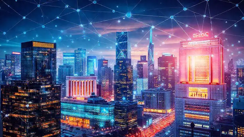 La ciudad moderna impulsa finanzas globales digitales