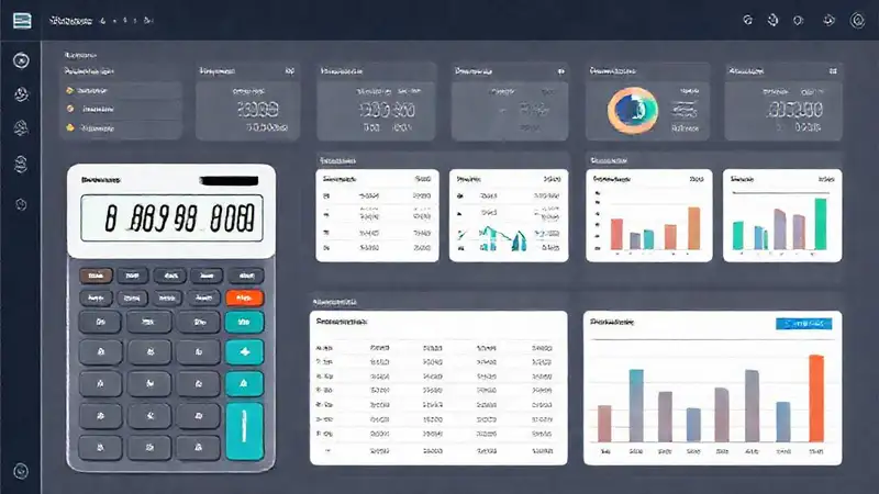 Calculadora digital organiza gastos mensuales