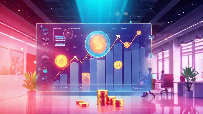 Qué novedades hay en herramientas de ahorro automático este año Interfaz futurista muestra crecimiento digital feliz