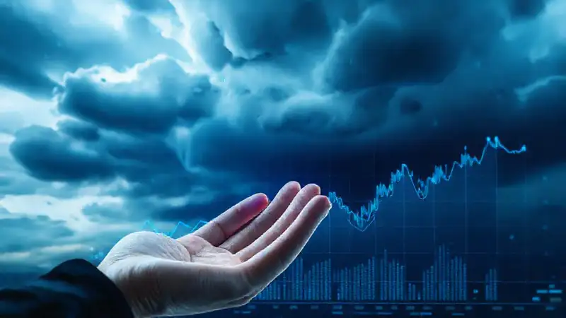 Gráficos digitales, futuro, seriedad y calma