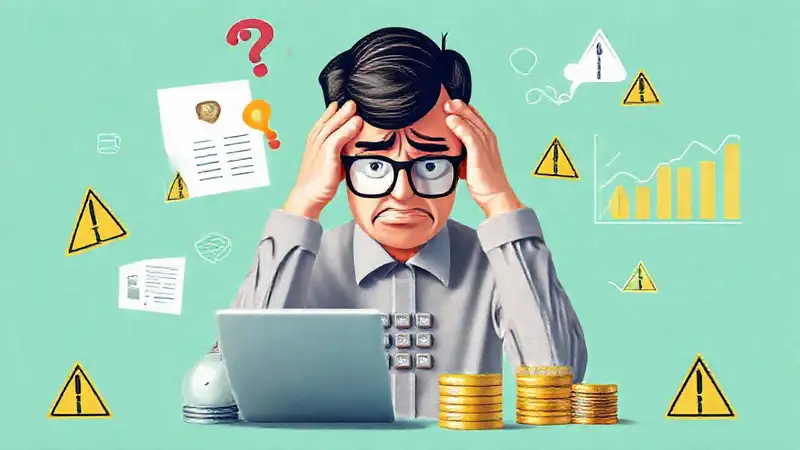 Cuáles son los errores comunes al usar calculadoras de ahorro Una calculadora muestra estrés financiero claro