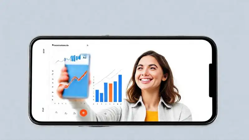 Qué impacto tienen las aplicaciones en el ahorro a largo plazo Smartphone visualiza un crecimiento financiero optimista