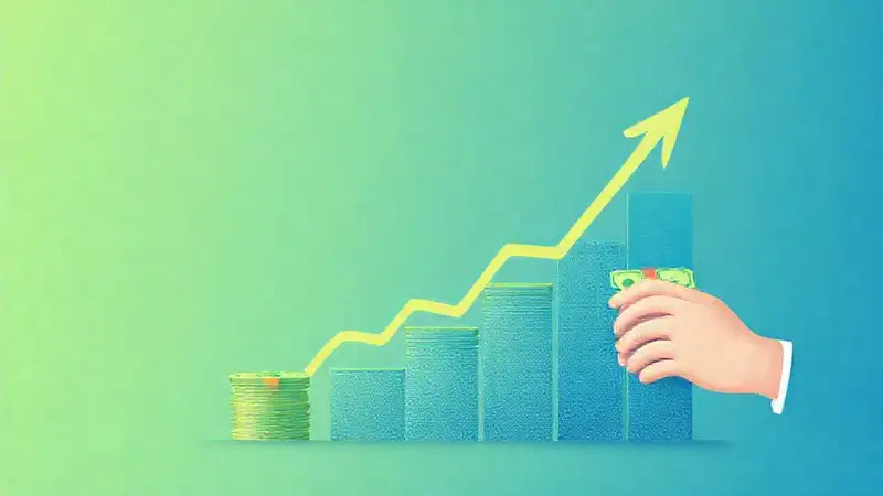 Gráficos ascendentes sugieren prosperidad financiera segura